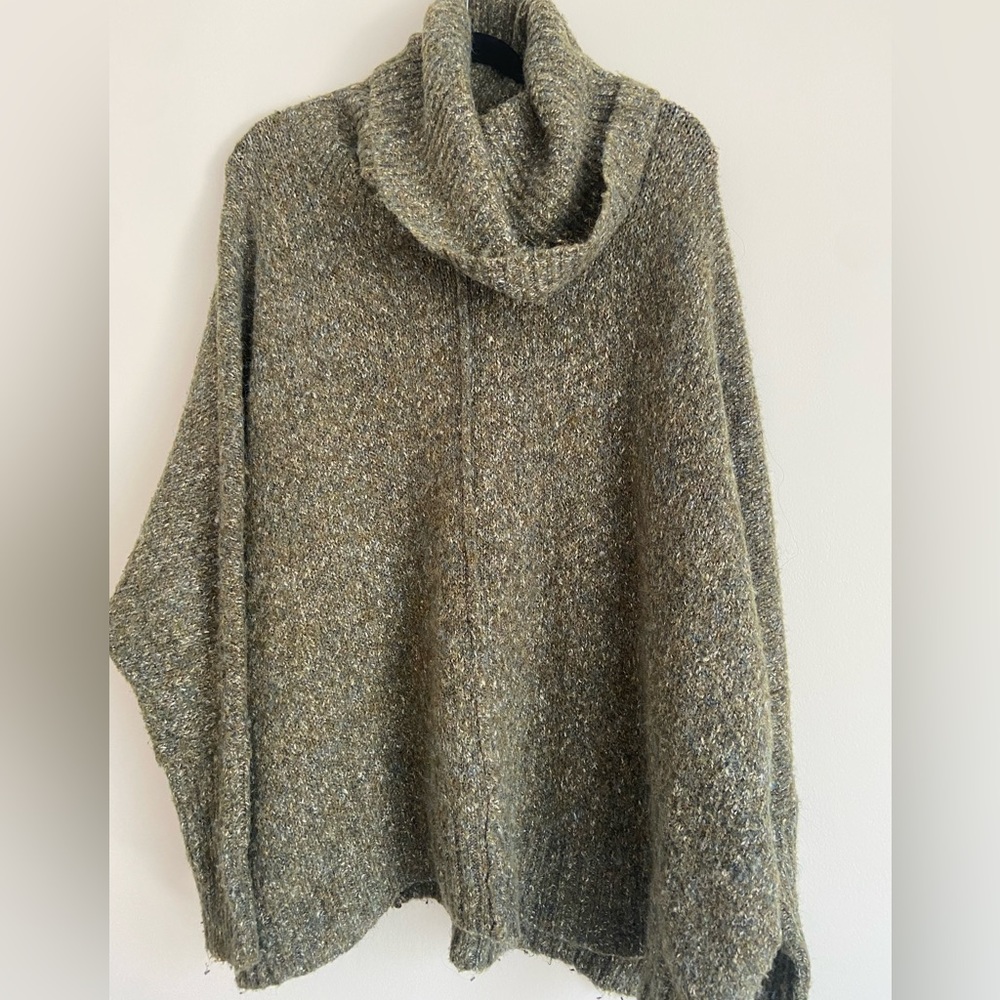 Oversized cowel turtleneck sweater